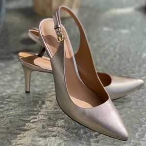 Calvin Klein Gold slingbacks